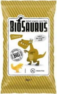 Maischips Dinosaurier Käsegeschmack glutenfrei BIO 4x15 g BIOSAURUS