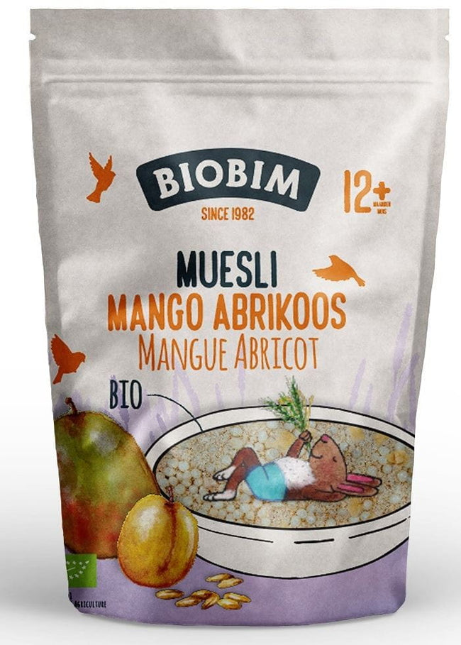 12 Monate Hafermüsli mit Aprikose und Mango und Vitamin B1 BIO 150 g - BIOBIM Hover Image