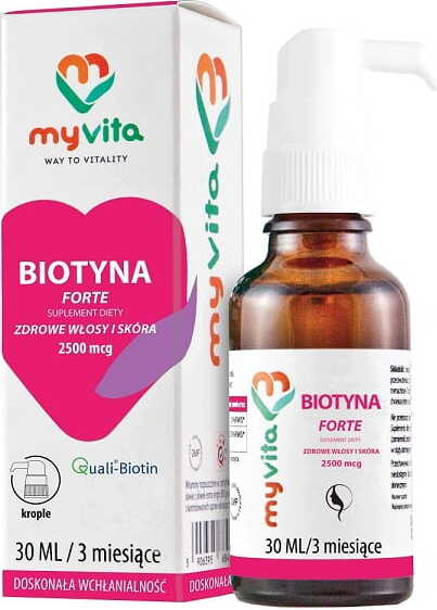 Biotin FORTE 2500mcg Tropfen 30ml MYVITA Hover Image