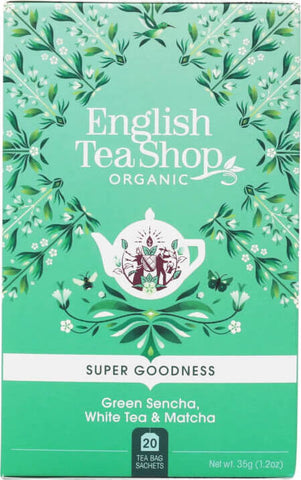 Grüner Tee Weißer Sencha und Matcha 20x1,75 g BIO 35 g ENGLISH TEA SHOP