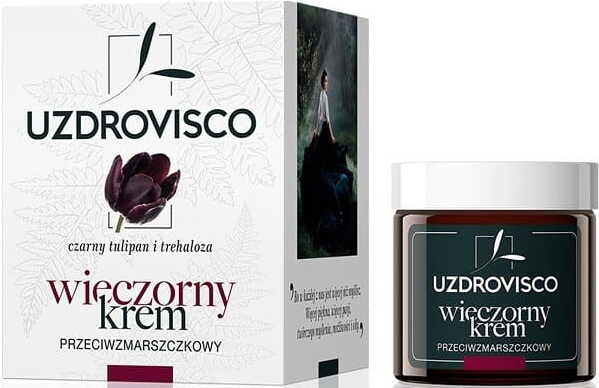 Anti-Falten-Nachtcreme mit schwarzer Tulpe und Trehalose 50 ml - UZDROVISCO