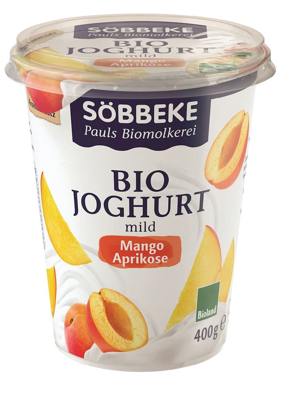 Mangojoghurt - Aprikose (38% Fett) BIO 400 g - SOBBEKE