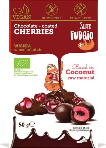 Kirsche gefriergetrocknet in Schokolade BIO 50 g super fudigo MEGUSTO