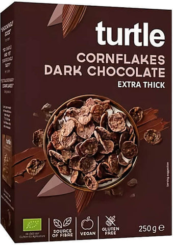 Cornflakes überzogen mit Zartbitterschokolade glutenfrei BIO 250 g - SCHILDKRÖTE