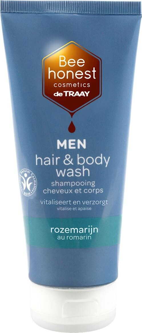 2in1 Shampoo und Duschgel für Männer Rosmarin und Öko-Honig 200 ml - BEE HONEST