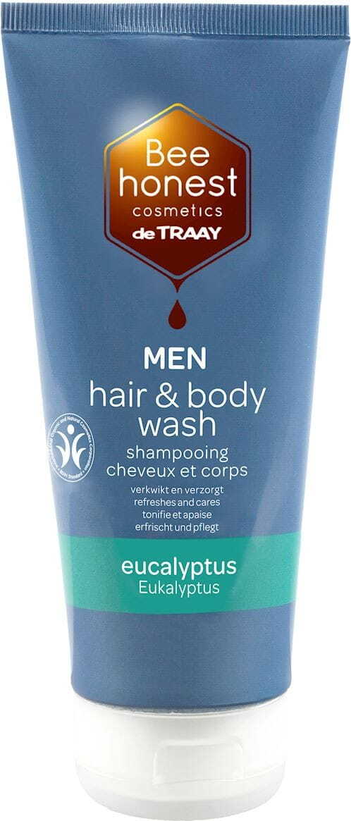 2in1 Shampoo und Duschgel für Männer Eukalyptus und Honig Öko 200 ml - BEE HONEST