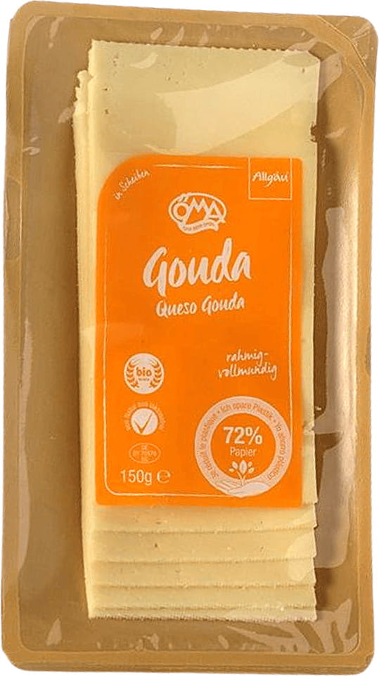 Gouda-Käse-Scheiben BIO (48% Fett in der Trockenmasse) 150 g - OMA