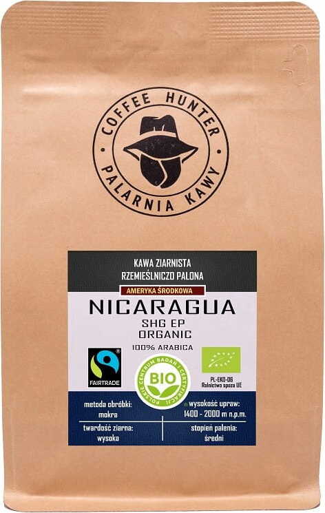 Arabica-Kaffeebohnen 100% Nicaragua fair gehandelt BIO 250 g - COFFEE HUNTER Κύρια εικόνα προϊόντος