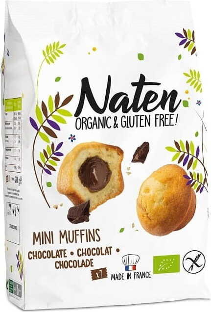 Mini-Muffins mit Schokoladenfüllung glutenfrei BIO 200 g - NATEN Hover Image