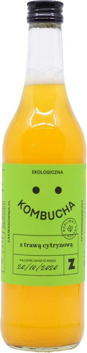 Glutenfreies Kombucha mit Zitronengras BIO 500 ml - ZAKWASOWNIA Hover Image