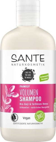 Volumengebendes Haarshampoo mit Goji-Beere und farbloses Henna eco 250 ml - SANTE