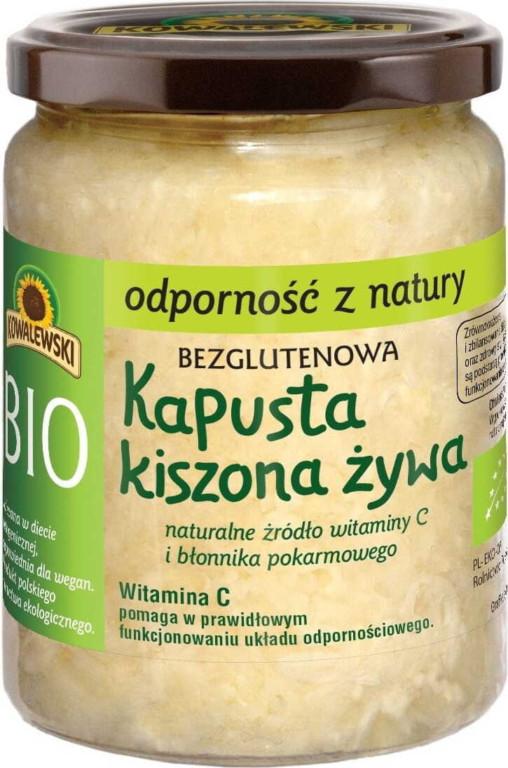 Sauerkraut, niEPAsterized gluten-free BIO 400 g - KOWALEWSKI Main image