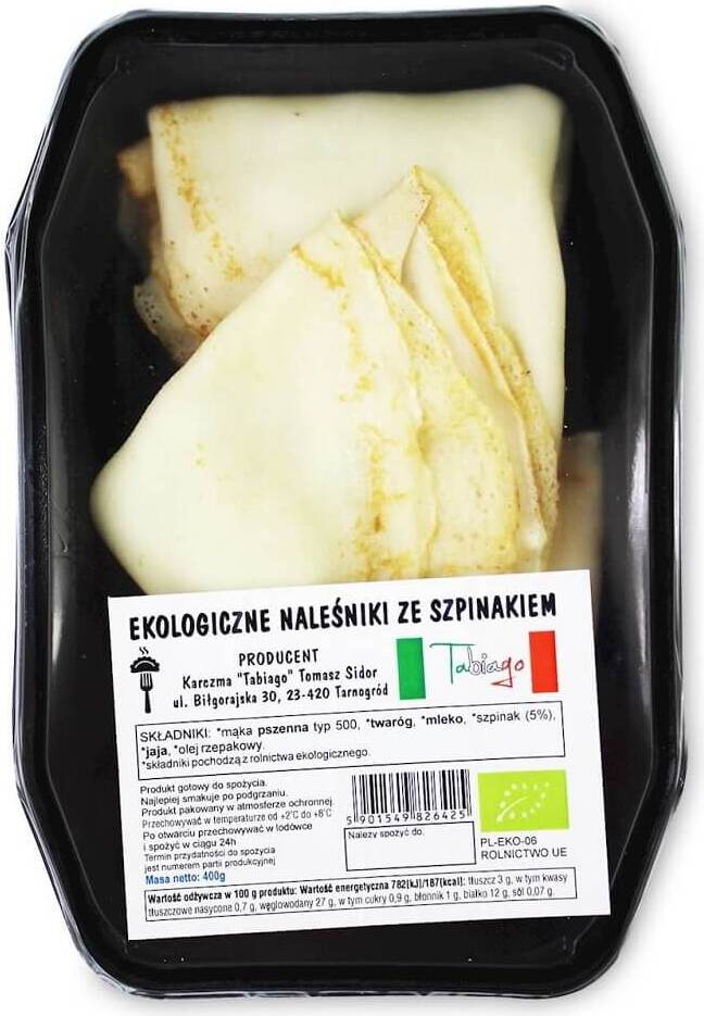 Pfannkuchen mit Spinat BIO 400 g - KARCZMA TABIAGO