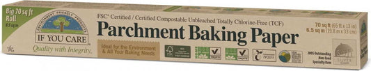 Ungebleichtes, kompostierbares Backpapier in Rolle, 10 m Länge, von IF YOU CARE, für umweltfreundliches Backen.