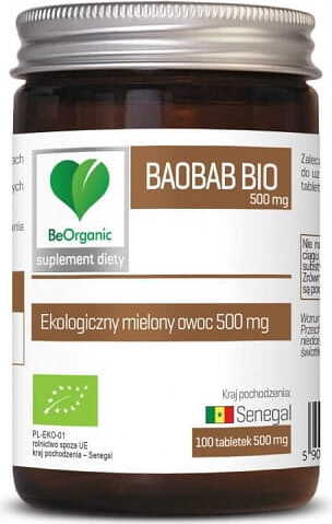 Baobab BIO ökologisch gemahlene Früchte 500 MG 100 Tabletten von beorganic MEDICALINE Hover Image
