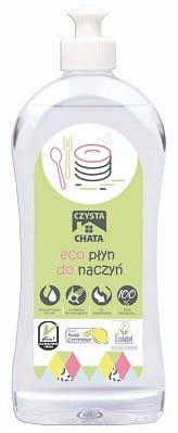 BIO Geschirrspülmittel von CZYSTA CHATA in 500 ml Flasche, umweltfreundliche Reinigung für sauberes Geschirr