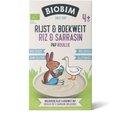4 mc Buchweizen- und Reisbrei mit Vitamin B1 glutenfrei BIO 200 g - BIOBIM Hover Image