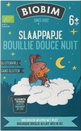 6 mc Schlafenszeitbrei mit Vitaminen und Mineralstoffen glutenfrei BIO 225 g - BIOBIM Hover Image