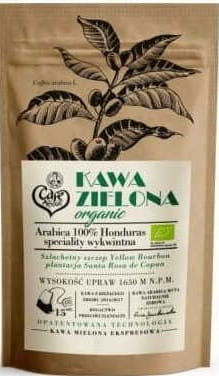 Gemahlener grüner Bio-Kaffee aus Honduras von CAFE CREATOR, 250 g, frischer, hochwertiger grüner Kaffee in Packung