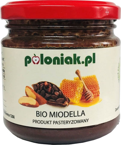 Honig mit Paranüssen und Kakao (Miodella) BIO 180 g - POLONIAK