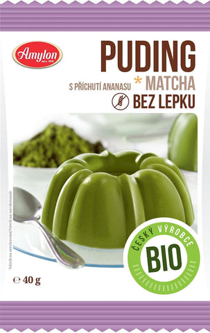 Matcha-Teepudding mit Ananasgeschmack (glutenfrei) BIO 40 g - AMYLON