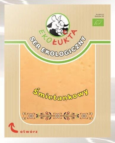 Bio Frischkäse in Scheiben von EKO ŁUKTA, 150 g, frische und cremige Käseportionen, ideal für Frühstück und Snacks