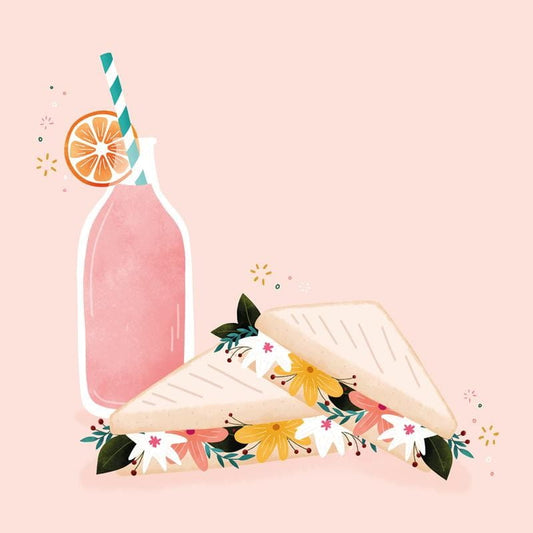 Bambus Sandwich-Servietten, 20 Stück, CHIC-MIC, umweltfreundliche Papierservietten für Sandwiches und Snacks