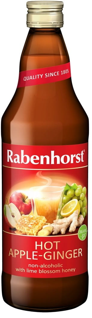 Winterwarmes Getränk Apfel - Ingwer - Lindenhonig BIO 750 ml - RABENHORST