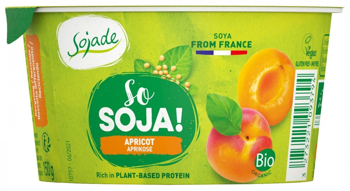 Glutenfreies Aprikosen-Soja-Dessert BIO 150 g - SOJADE