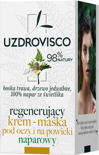 Regenierende Augen- und Augenlidmaske von UZDROVISCO in 25 ml, cremige Infusionsbehandlung für strahlende Haut.