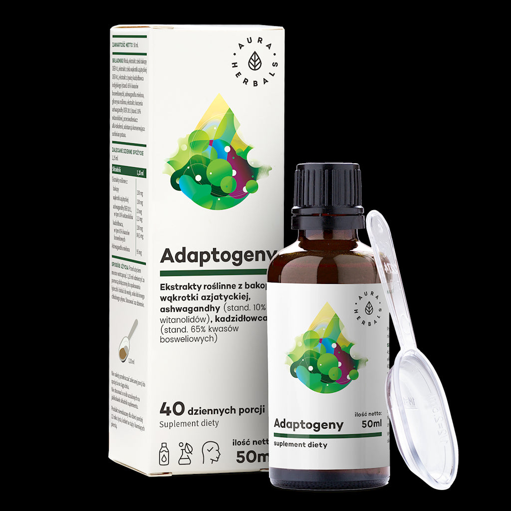 Adaptogene Bakopa Wassernabel Ashwaghanda Weihrauch 50 ml AURA HERBALS