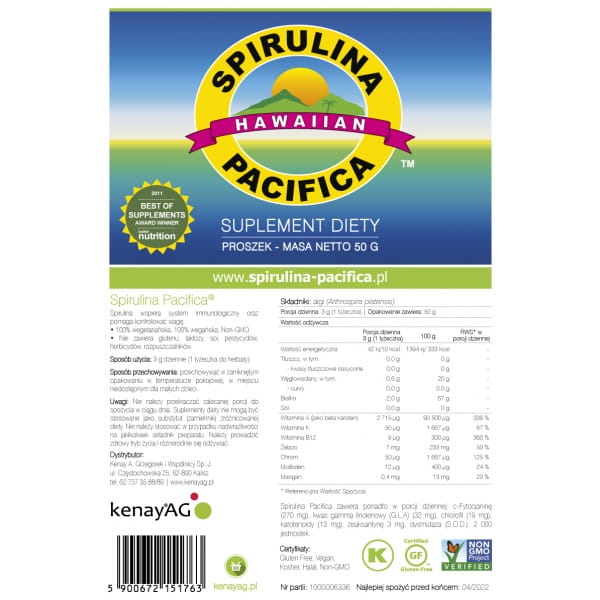 Hawaiianische Spirulina Pacifica 50 g CYANOTECH CO Hover Image