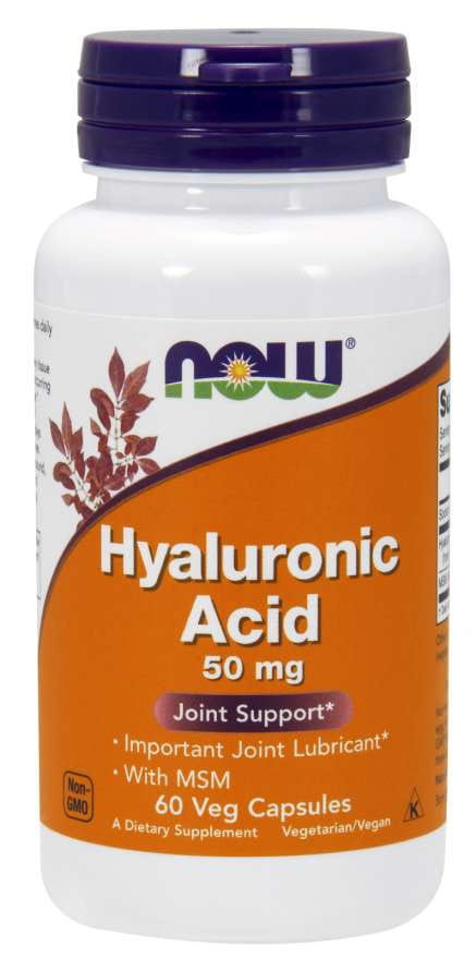 Hyaluronsäure mit MSM Hyaluronsäure 50 MG und MSM 450 MG 60 Kapseln NOW FOODS