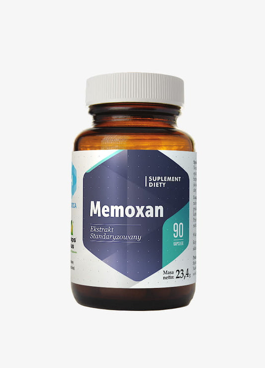 Hepatica Memoxan 90 Kapseln, Nahrungsergänzungsmittel mit Kräuterextrakten in einer weißen Kapselverpackung