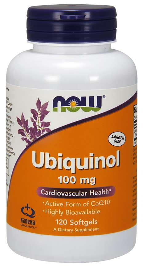Ubiquinol Coenzym Q10 100 MG 120 Kapseln NOW FOODS Hover Image