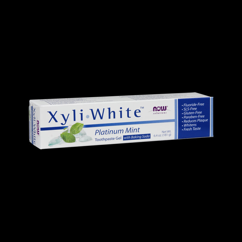 Xyliwhite Platin-Minz-Zahnpasta-Gel mit Backpulver 181 g NOW FOODS