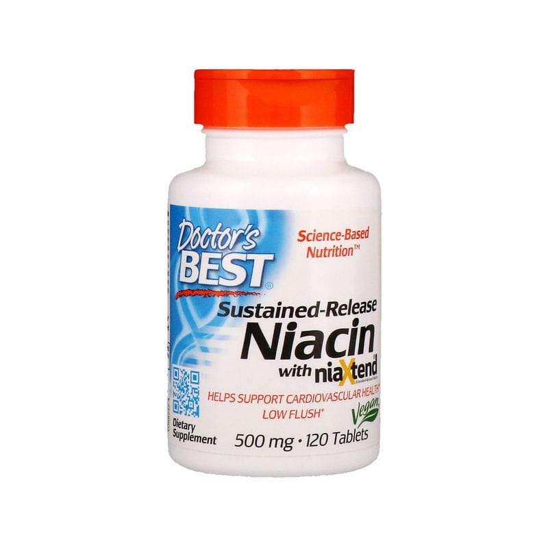 Vitamin B3 Niaxtend Niacin 500 MG verzögerte Freisetzung 120 Tabletten DOCTOR'S BEST