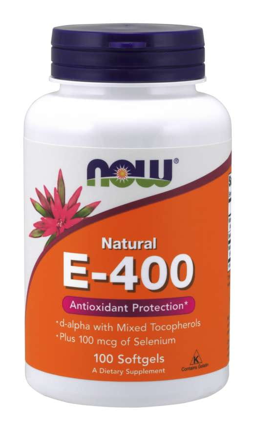 Vitamin E 400 IE und Selen 100 mcg 100 Kapseln NOW FOODS