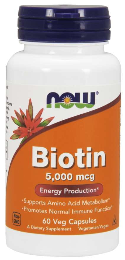 BioTIN Biotin 5000 mcg 60 Kapseln NOW FOODS Hover Image