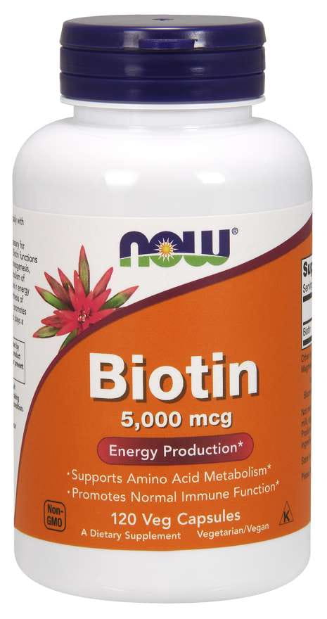 BioTIN Biotin 5000 mcg 120 Kapseln NOW FOODS Hover Image
