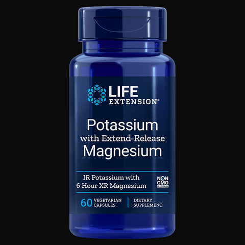 Kalium mit verlängerter Freisetzung von Magnesium 60 Kapseln LEBENSVERLÄNGERUNG