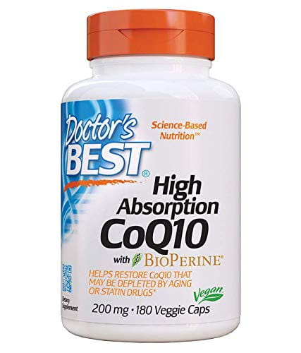 Coenzym Q10 100 MG und Piperin Bioperin vegan 180 Kapseln DOCTOR'S BEST