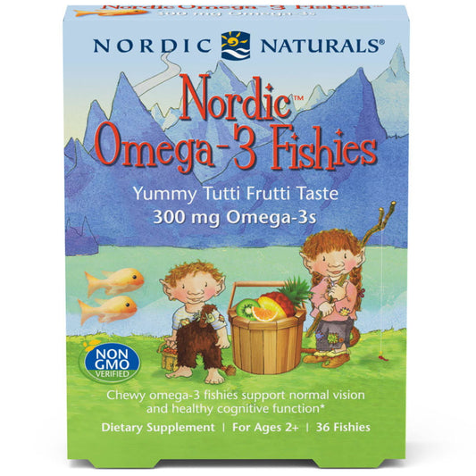 NORDIC NATURALS Nordic OMEGA3 Fishies Jelly Beans, bunte Fisch-Form-Kaubonbons mit Omega-3-Fischöl, für Kinder.