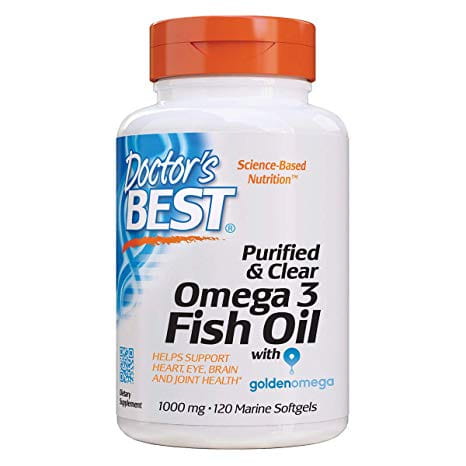 Gereinigtes & klares OMEGA 3 Fischöl 1000 MG 120 Kapseln DOCTOR'S BEST