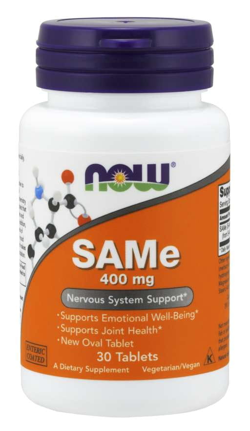 Sadenozylmethionin 400 mg, 30 Tabletten von NOW FOODS, Nahrungsergänzungsmittel mit S-Adenosylmethionin in Tablettenform