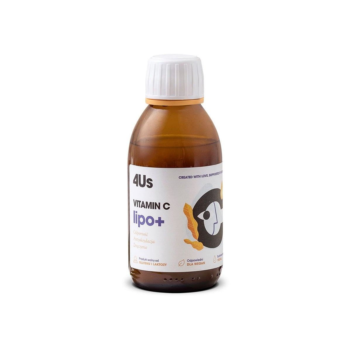 Vitamin C Lipo von HEALTH LABS in 150 ml Flasche, flüssiges Vitamin C mit liposomaler Formel, sichtbar in der Flasche.