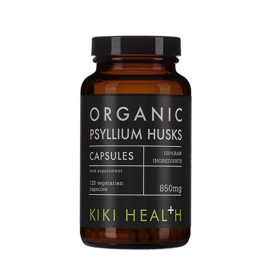 KIKI HEALTH Flohsamenschalen-Kapseln, 850 mg, 120 Stück, natürliche Ballaststoffquelle in Kapseln.