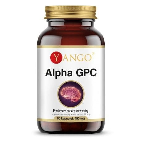 YANGO Alpha GPC Cholin 300 mg Kapseln, 60 Stück, Nahrungsergänzungsmittel für geistige Leistung