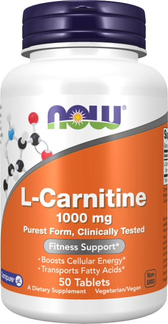 L - Carnitin L - Carnitin 1000 mg 50 Tabletten NOW FOODS Hover Image