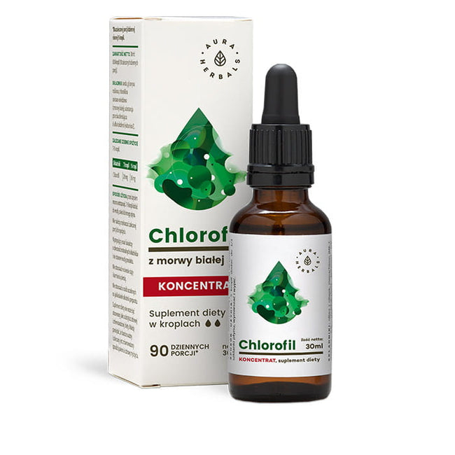 Chlorophyll der weißen Maulbeere in Tropfen 30 ml AURA HERBALS Hover Image